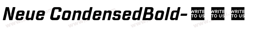 Neue CondensedBold字体转换